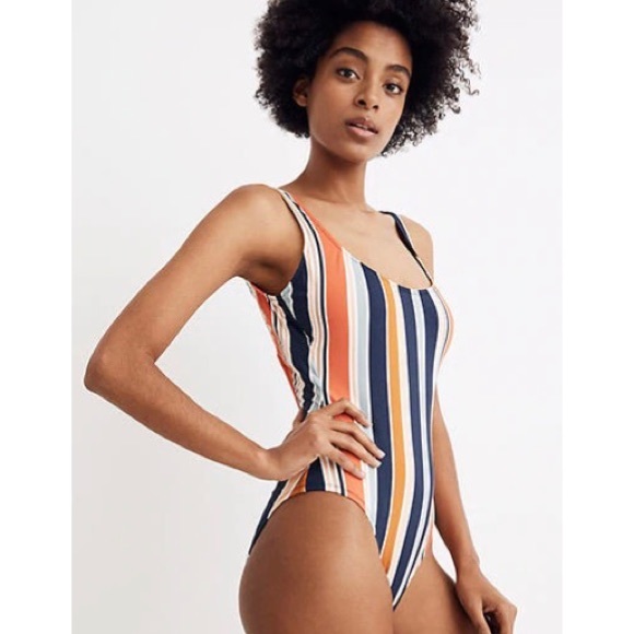 Madewell Other - Madewell Second Wave Tank Striped Swimsuit
